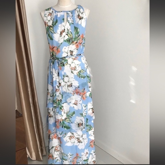 C Est. 1946 Floral Chiffon Sleeveless Maxi Dress Size 26/28 - Picture 14 of 14